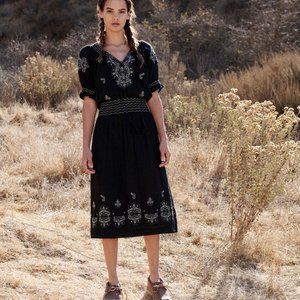 The Great Mercantile Embroidered Dress S 6 Women Casual Summer Midi NEW 19636